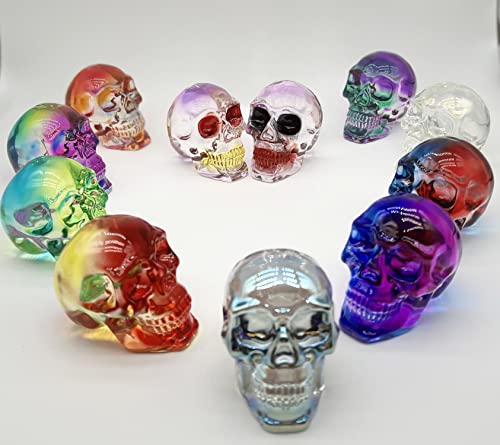 Estatua de Calavera de Cristal Electroplateada 7x5x6 cm miniatura 6