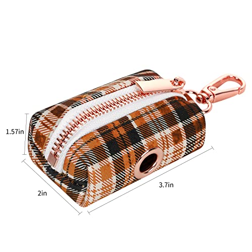 Image of Lionet Paws Cute Dog Poop Bag Holder with Dog Poop Bag for Leash, Cotton Dog Bag Dispenser, Matching Dog Collar
