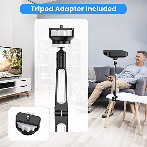 AboveTEK Sturdy iPad Holder, Aluminum Long Arm iPad Tablet Mount, 360° Swivel Tablet Stand & Phone Holder with Bracket Cradle Clamps 4-11" Devices for Kitchen Bedside Office Desk Showcase Display