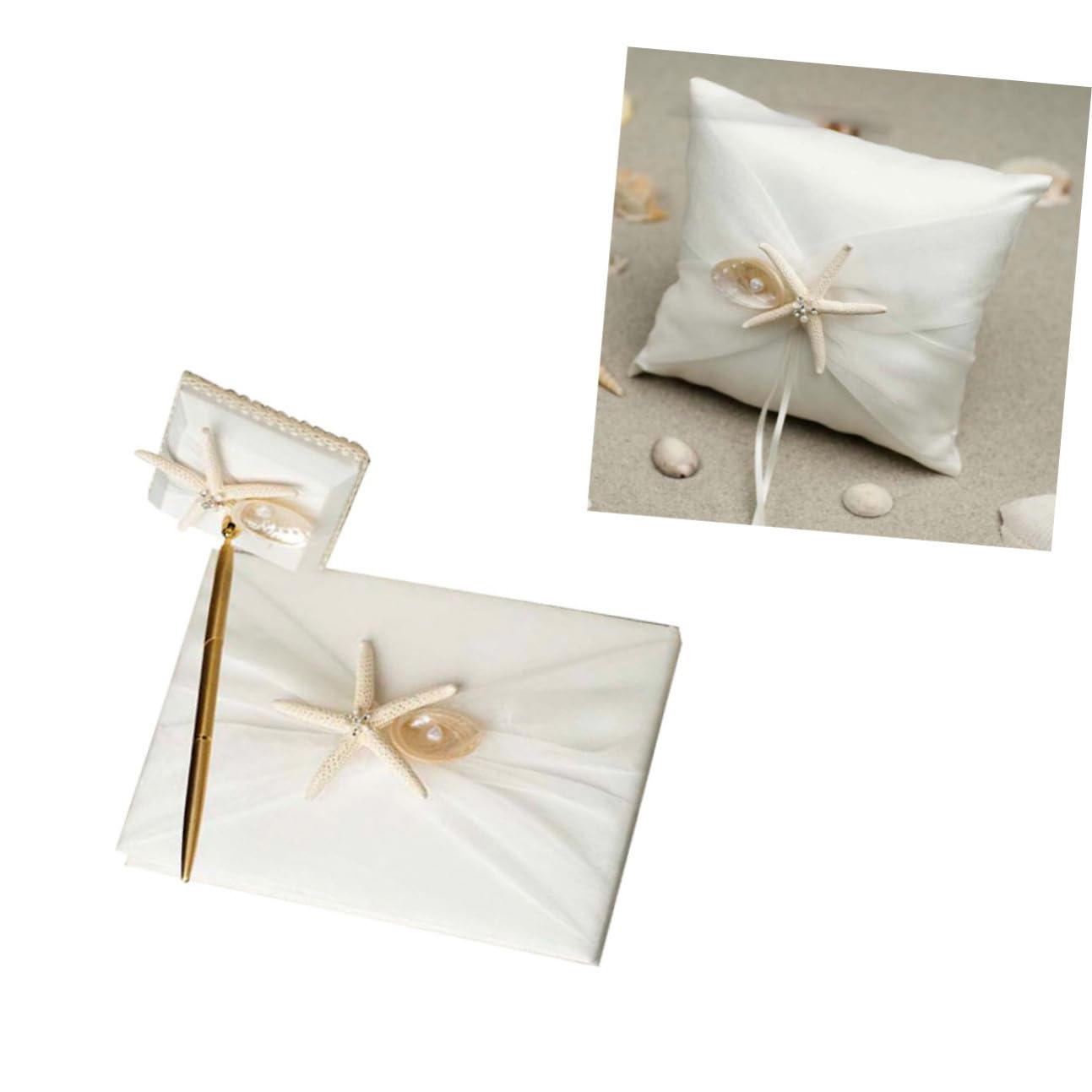 TOYANDONA Guest Book per Matrimonio in Stile Spiaggia con Copertina Bianco, per Registrazione Messaggi e Presenze a Feste di Nozze e Fidanzamento