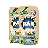 P.A.N. Whole Grain White Corn Meal – Pre-cooked Gluten Free and Kosher Flour for Arepas, Low in Sodium and Cholesterol, 1 Kilogram (35.27 Ounces / 2 Pounds 3.27 Ounces) (Pack of 2)
