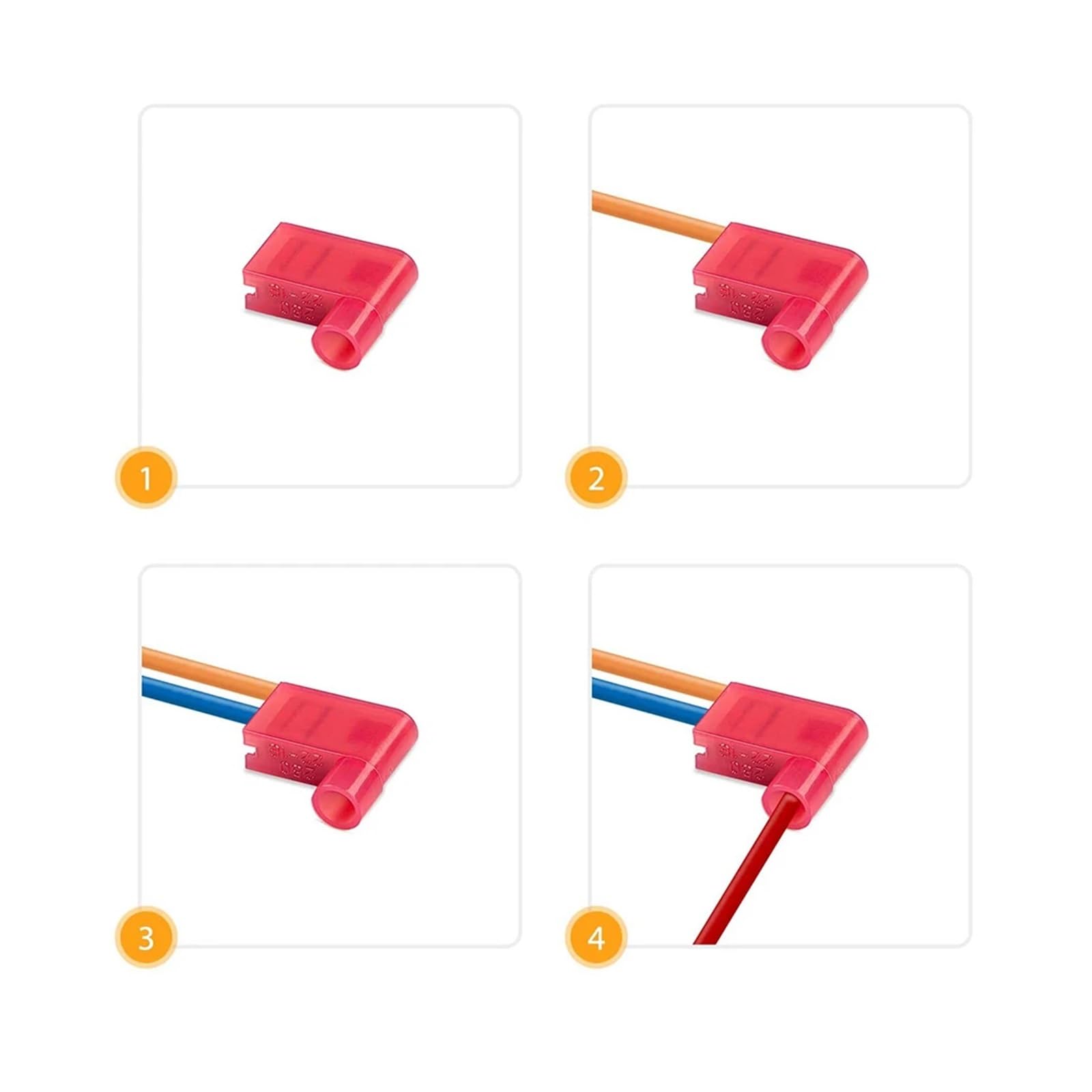 Assortimento di terminali a crimpare elettrici, calibro 22-10, 110 pezzi, connettori rapidi isolati femmina a paletta