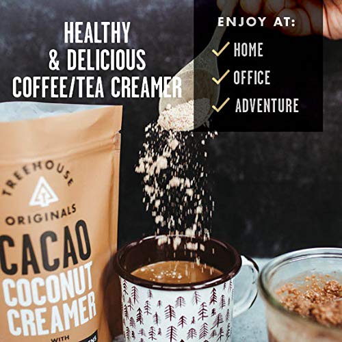 Miniatura 4 de Treehouse Originals Crema vegana para cafété de coco cacao  Sin lácteos, sin gluten, sin OMG, sin soja, aceite MCT  Ingredientes sostenibles a base