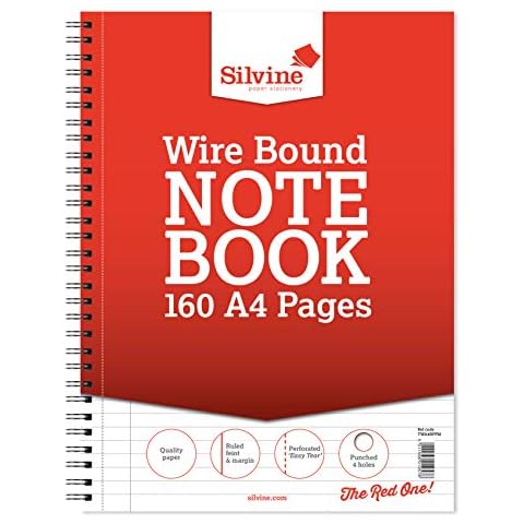 Silvine A4+ Wirebound Notebook Pack of 6 Cover