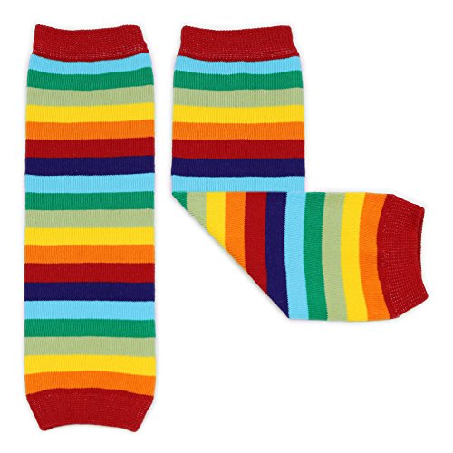 Dotty Fish Jungen und Mädchen Beinstulpen Baby und Kleinkind - Regenbogenstreifen - Einheitsgröße
