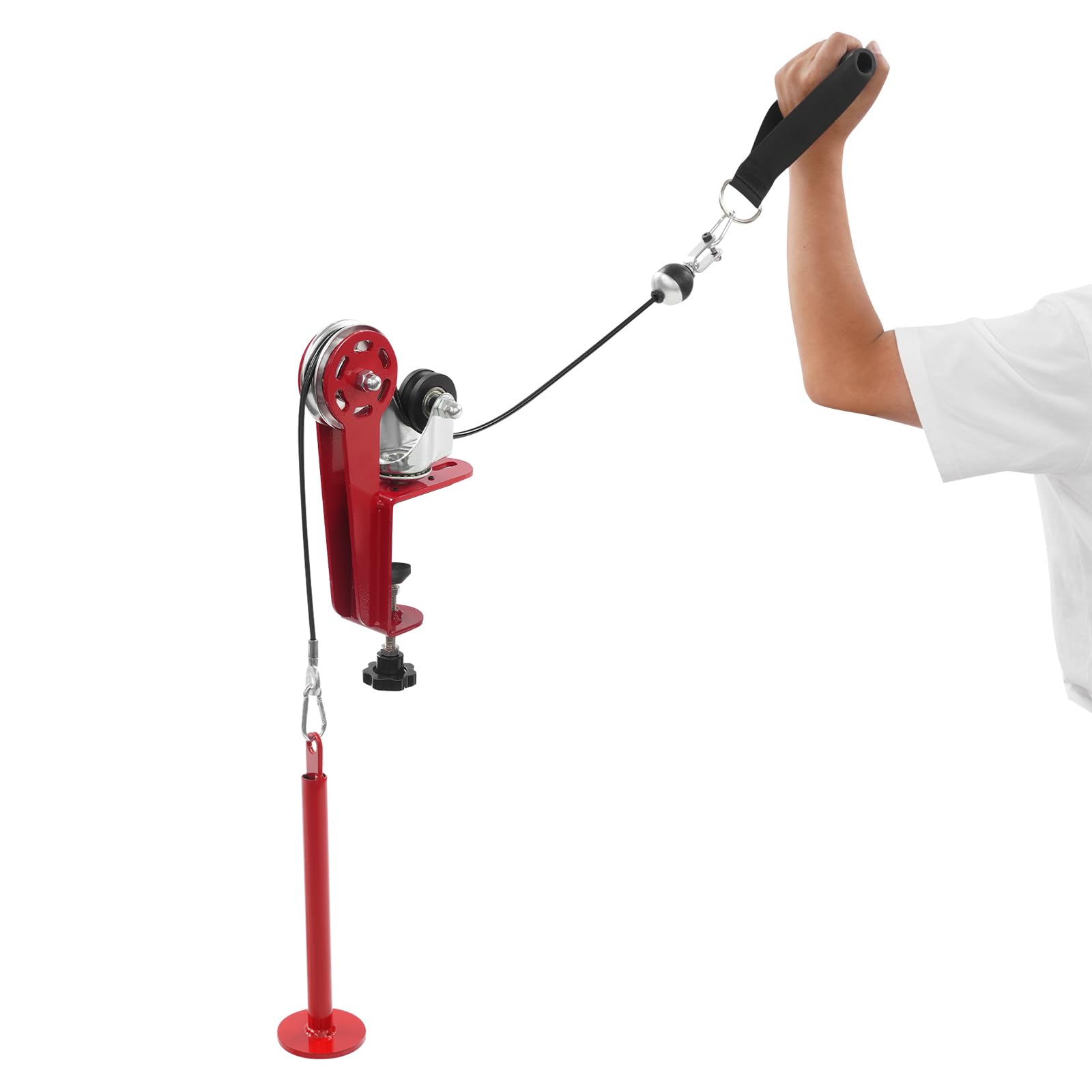 Table d'entraînement robuste de 80 kg - Avec poulies sans outils - Chaîne en fer réglable - Pour le bureau, la maison et le bureau