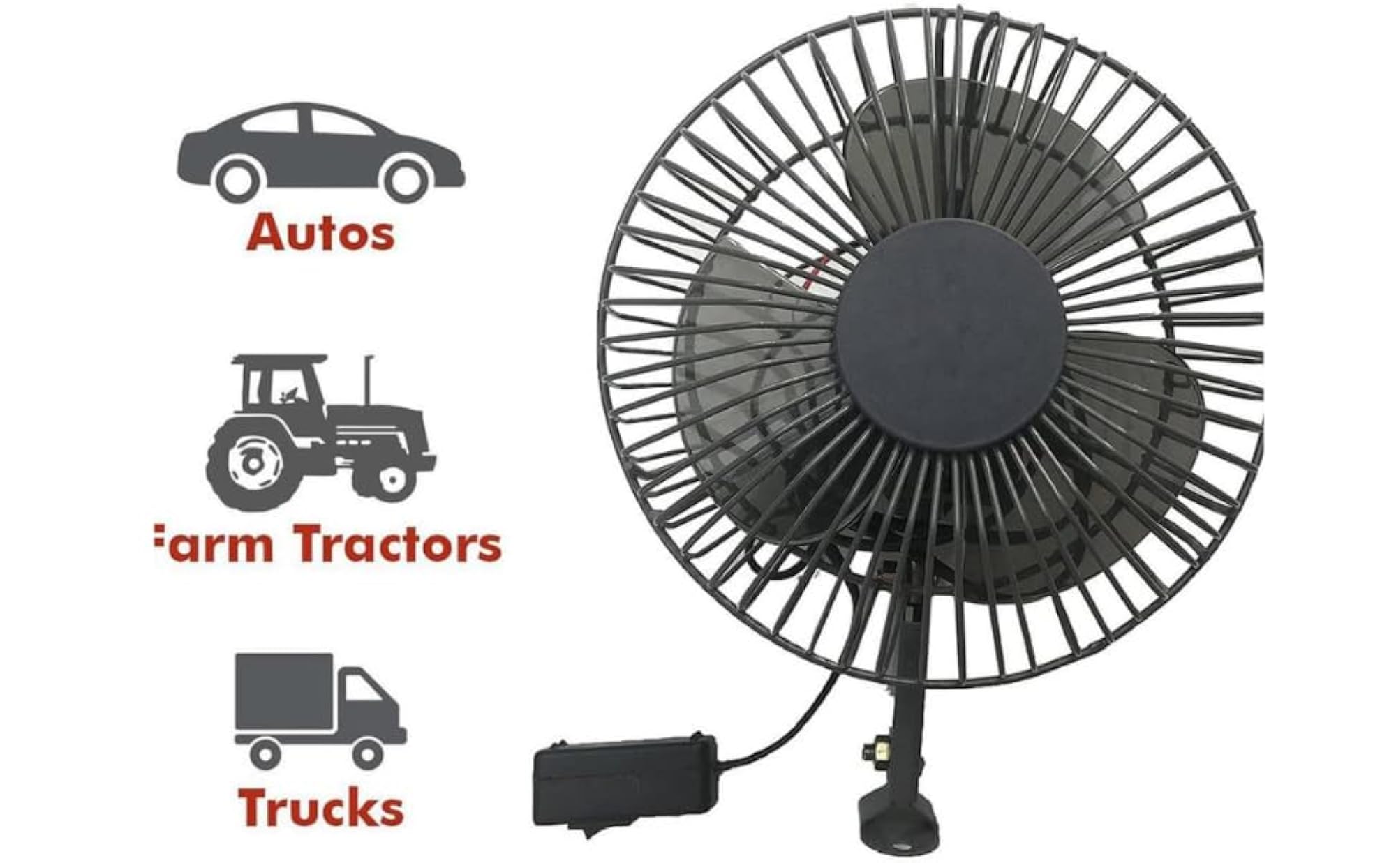 Powerful 12 Volt Dashboard Fan for Car