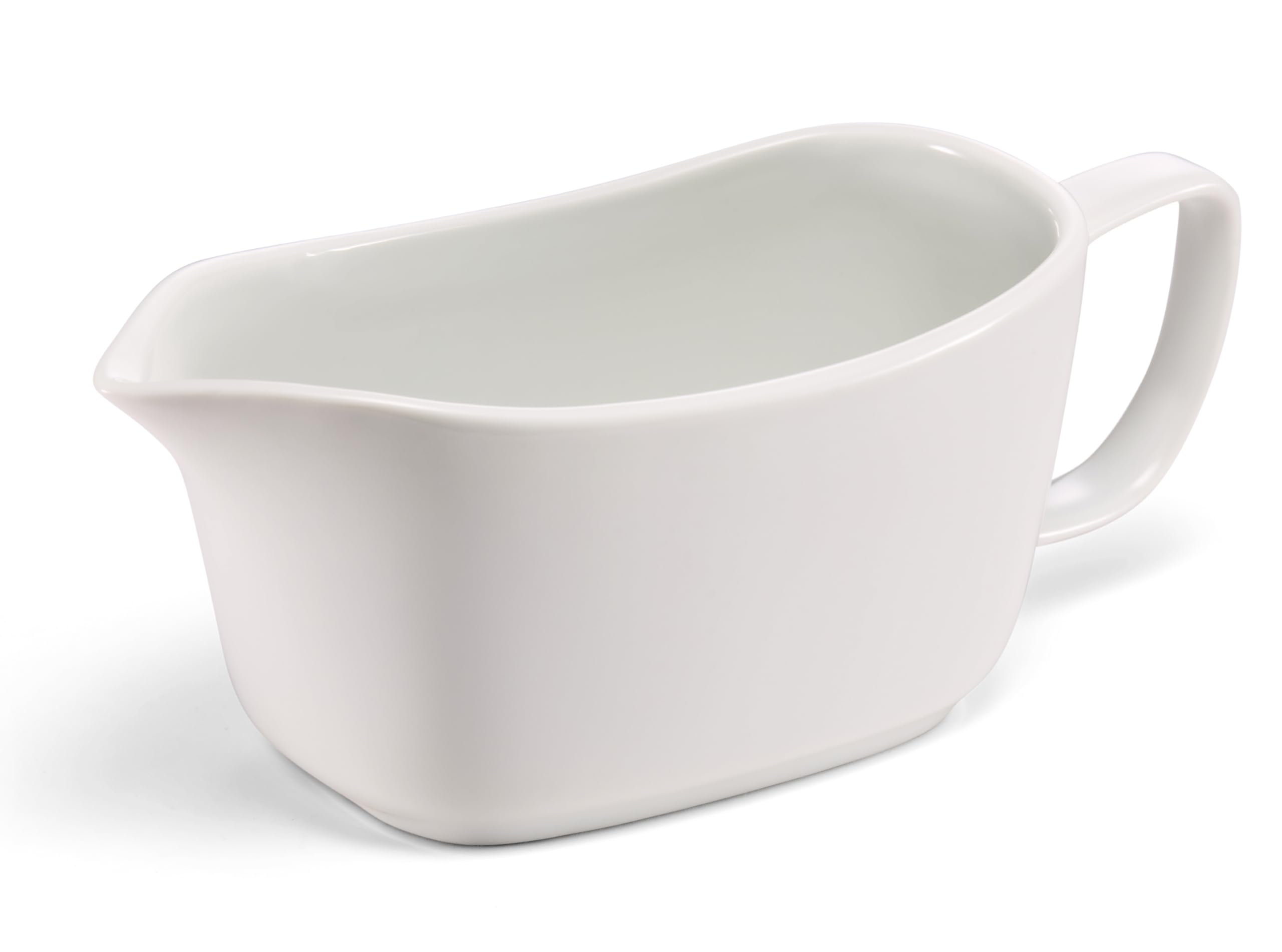 Kook Ceramic Gravy Boat, Spill-Free, 14 oz, White