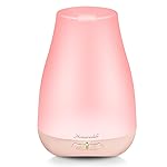 Homeweeks Diffusers, 100ml Colorful Essential Oil Diffuser with Adjustable Mist Mode,Auto Off Aroma for Bedroom/Office/Trip (100 ML 1 Pack)