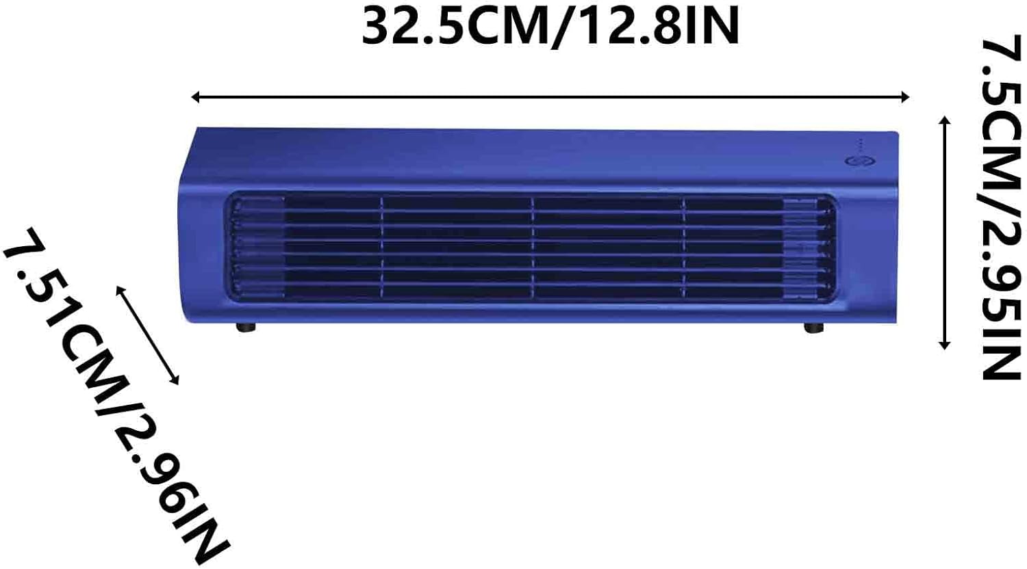 Fans That Blow Cold Air, Silent Bladeless Air Circulator, 3 Modes Adjustable AC Personal Air Cooler, Small Wall-Mounted Fan for Home Desk Workplace (Blue)