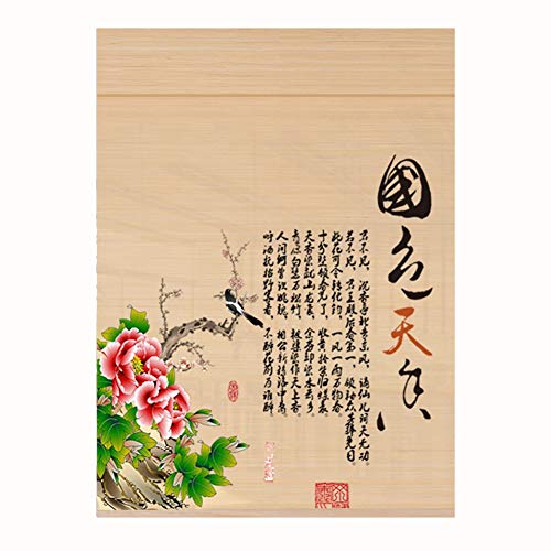 CHAXIA Bambú Persiana Ventana Enrollable Luz De La Cubierta Ciego Romano Impresión Persianas Proteccion Solar Sombrilla Decoración De Fondo Fácil De Limpiar Fácil De Instalar, 2 Estilos, 24 Tamaños, T