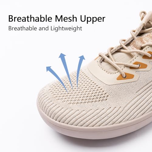 Barefoot Walking Shoes of Women & Wide Toe Box Fashion Sneaker | Women's Breathable & Comfortable Non-Slip Vitality Running Shoes Zero Drop Minimalist Shoes Footwear Grey4