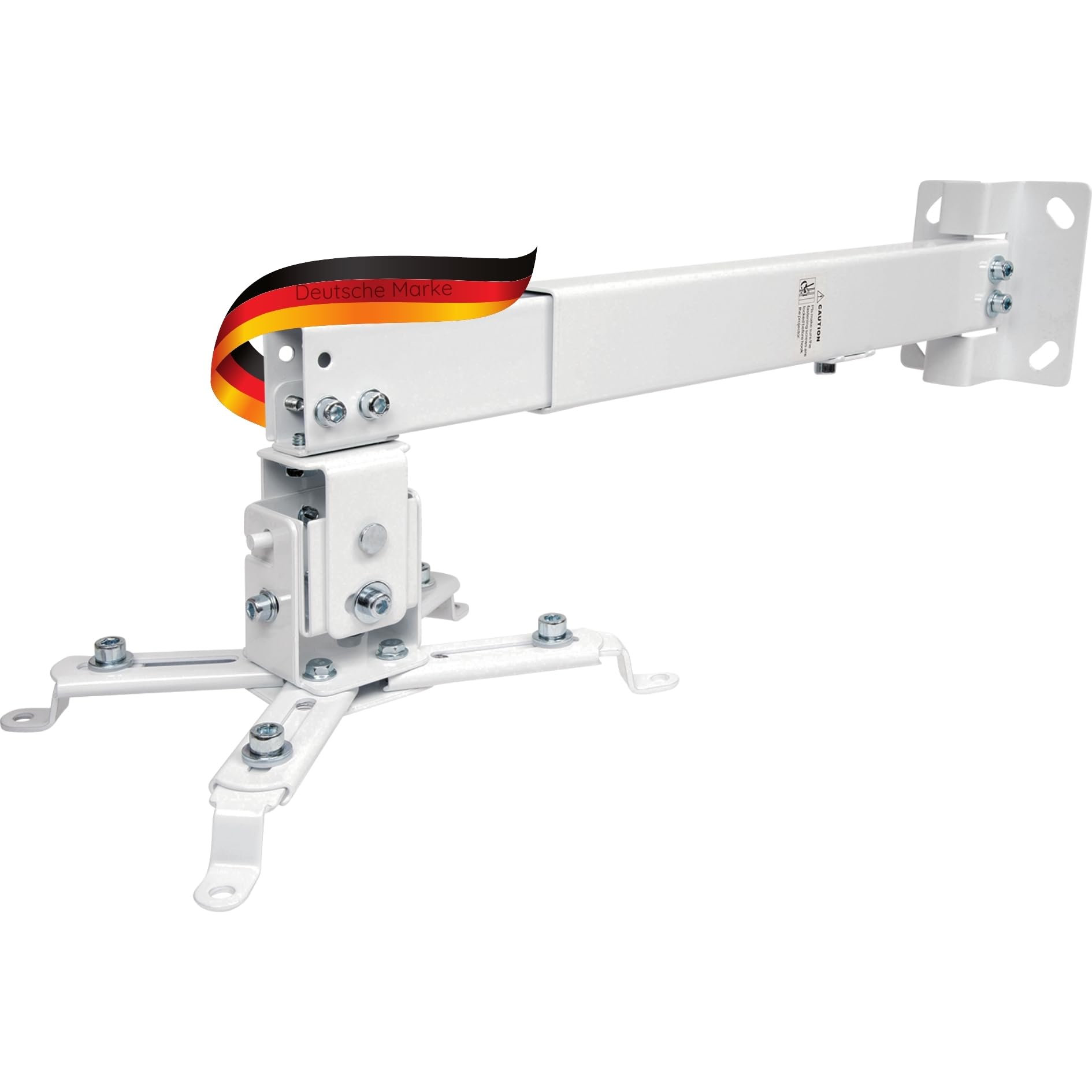 SCHWAIGER 9468 Support Plafond pour vidéoprojecteur Support Mural Universel pivotant inclinable Max. 20 kg Blanc