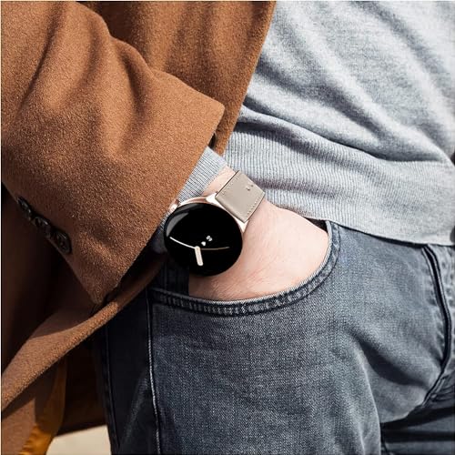 Correa de cuero compatible con Google Pixel Watch miniatura 5