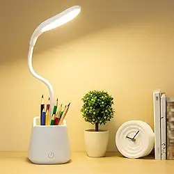Luminária de Mesa Ajustável - Lâmpada de Mesa Recarregável para Estudo - Luminária USB - Luz de Escrivaninha para Leitura, Estudo e Home Office - Shop100