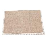 Emballage inclus: 1 napperon Toporchid Jute Naturel De Napperon De Table De Toile De Jute Pour La Décoration De Tableau D\'Événement De Festival De Mariage Rustique