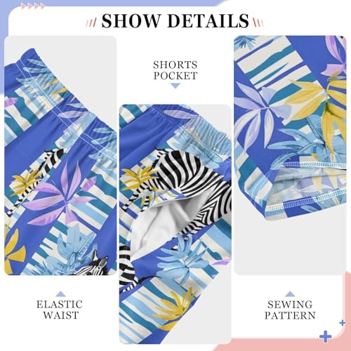 ALAZA Zebra Striped Background Pajamas Bottoms with Pockets Comfy Pjs Sleepwear Elastic Waistband Pajamas Pants Lounge Pants for 6-14 Years4