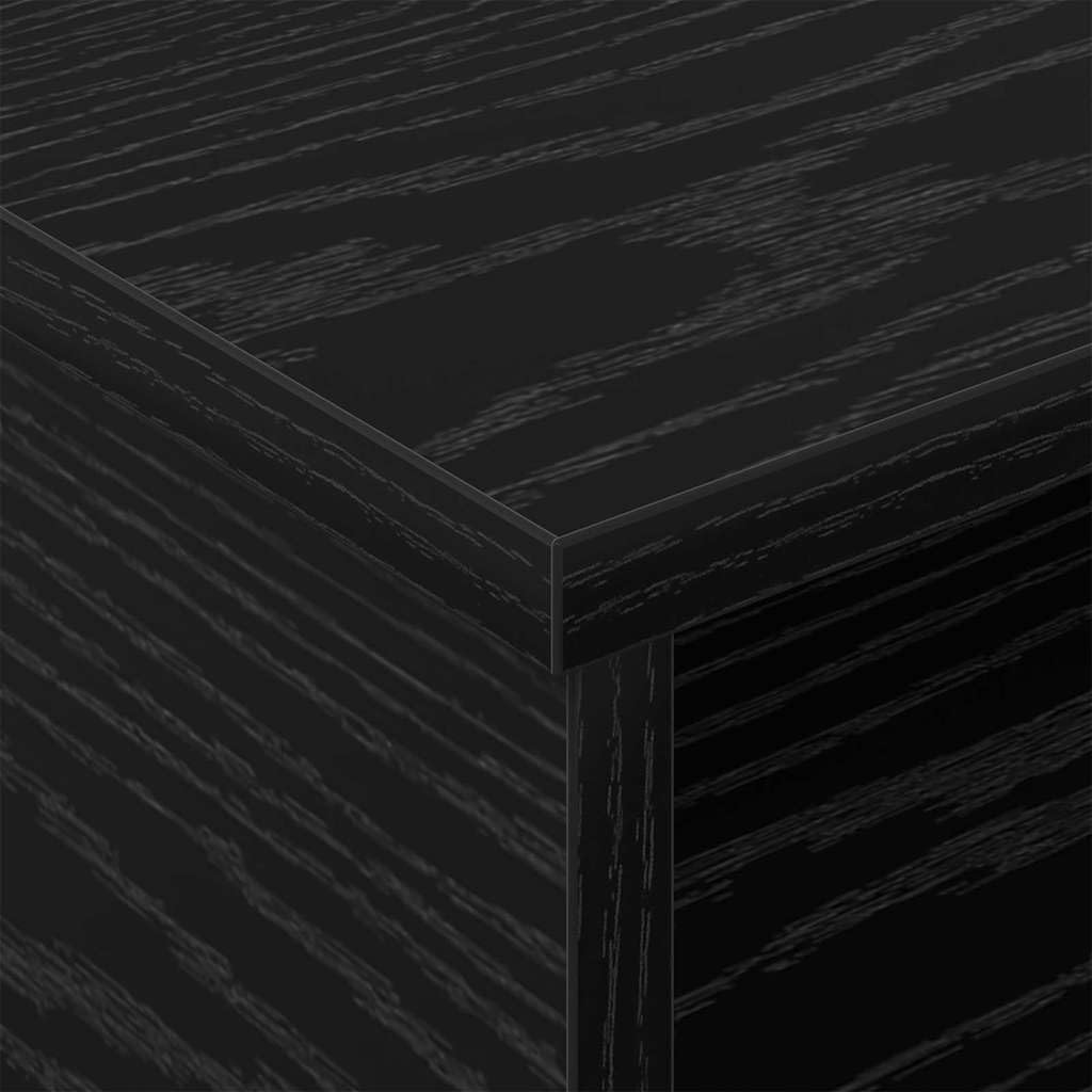 Comodino rovere nero in legno ingegnerizzato 40 x 31 x 15 cm con ampio spazio, cassetto e ripiano salvaspazio per camera da letto soggiorno ufficio moderno