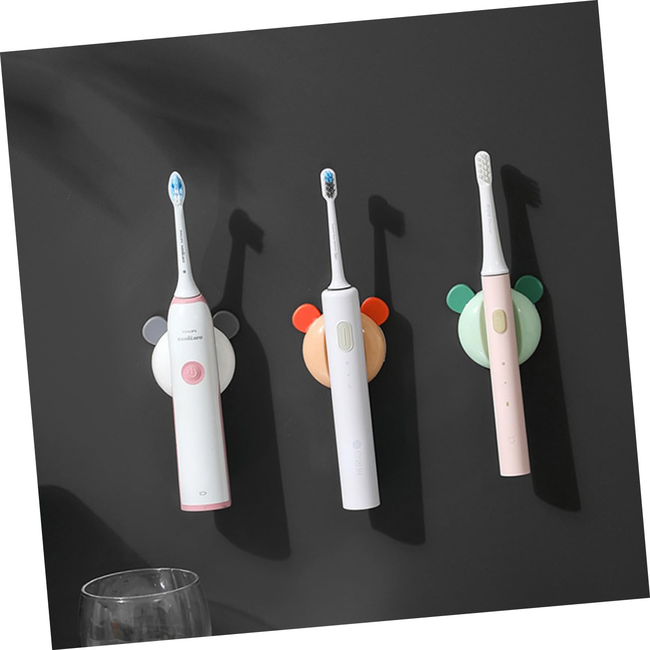 Amosfun 12piezas Soporte Magnético para Cepillos De Dientes Eléctricos Estante Sin Perforación De Mixtos Instalación y Limpieza
