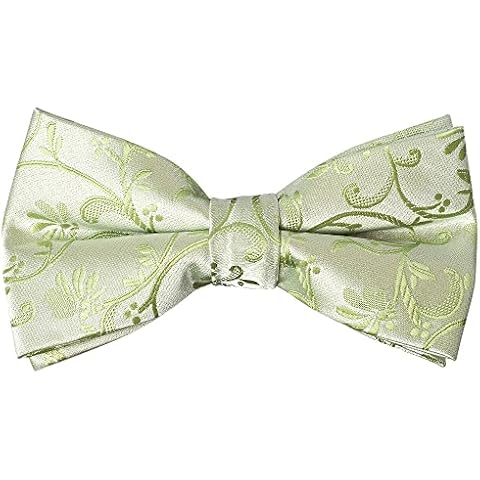 TIES R US Sage Green Floral Bow Tie for Boys Cover