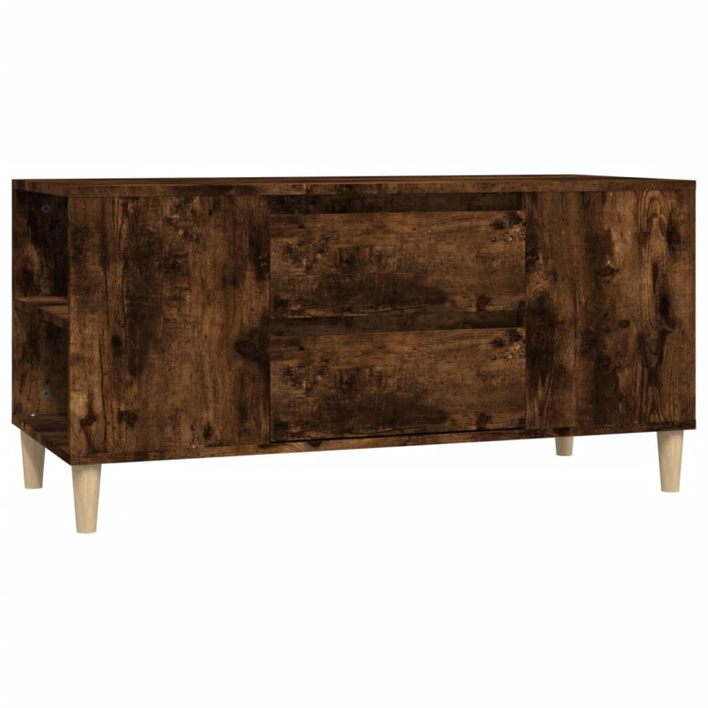 Mobile per TV, 102 x 44,5 x 50 cm, in legno di rovere affumicato