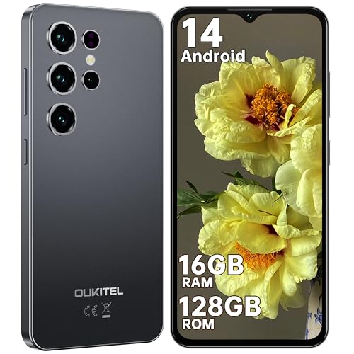 OUKITEL C2 Handy Ohne Vertrag - 16GB+128GB /1TB Smartphone Günstig Android 14, 6.52 Zoll Smartphone Ohne Vertrag, 5000mAh Simlockfreie Handys, 13MP+5MP, Dual SIM 4G Face ID/OTG/GPS/3.5mm Jack,Schwarz OUKITEL C2 Handy Ohne Vertrag - 16GB+128GB /1TB Smartphone Günstig Android 14, 6.52 Zoll Smartphone Ohne Vertrag, 5000mAh Simlockfreie Handys, 13MP+5MP, Dual SIM 4G Face ID/OTG/GPS/3.5mm Jack,Schwarz