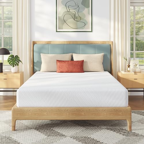 Image of MLILY Queen Mattress in a Box, 14 inch Mattresses for Platform Bed Double Size Daybed, Green Tea Memory Foam Mattress for Cool Sleep & Pressure Relief, Medium
