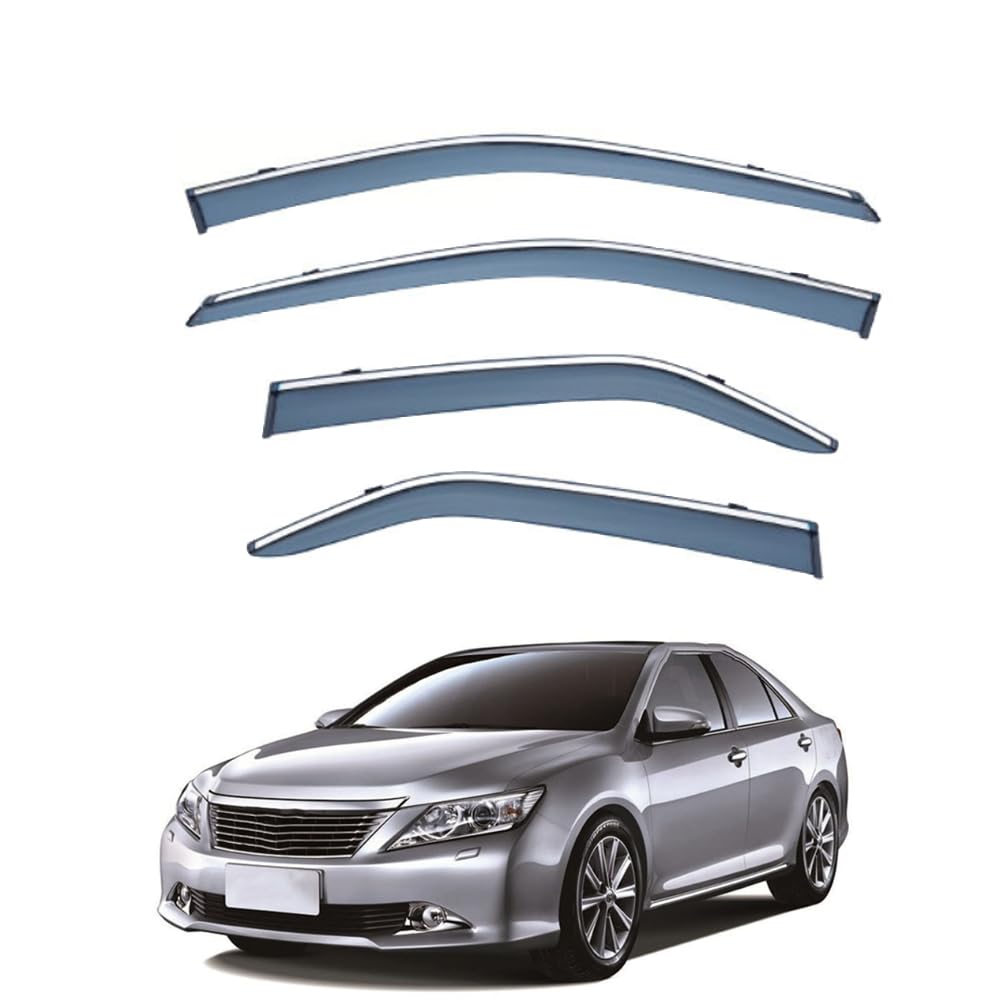 QOEMRHELT 4pc Set In-Channel Wind Deflectors, for Toyota Camry XV50 2012-2017 Window Visors Rain Guards Vent Visors Rain & Sun Protection,Car Accessories