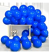 Firomi Royal Blue Balloons 12-inch 100 Pack Big Helium Shiny Round Blue Thicken Latex Balloon for...