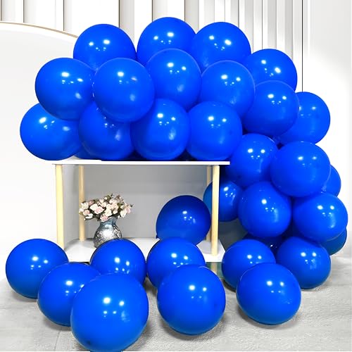 Image of Firomi Royal Blue Party Balloons 12-inch 100 Pack (with 3 Ribbons)