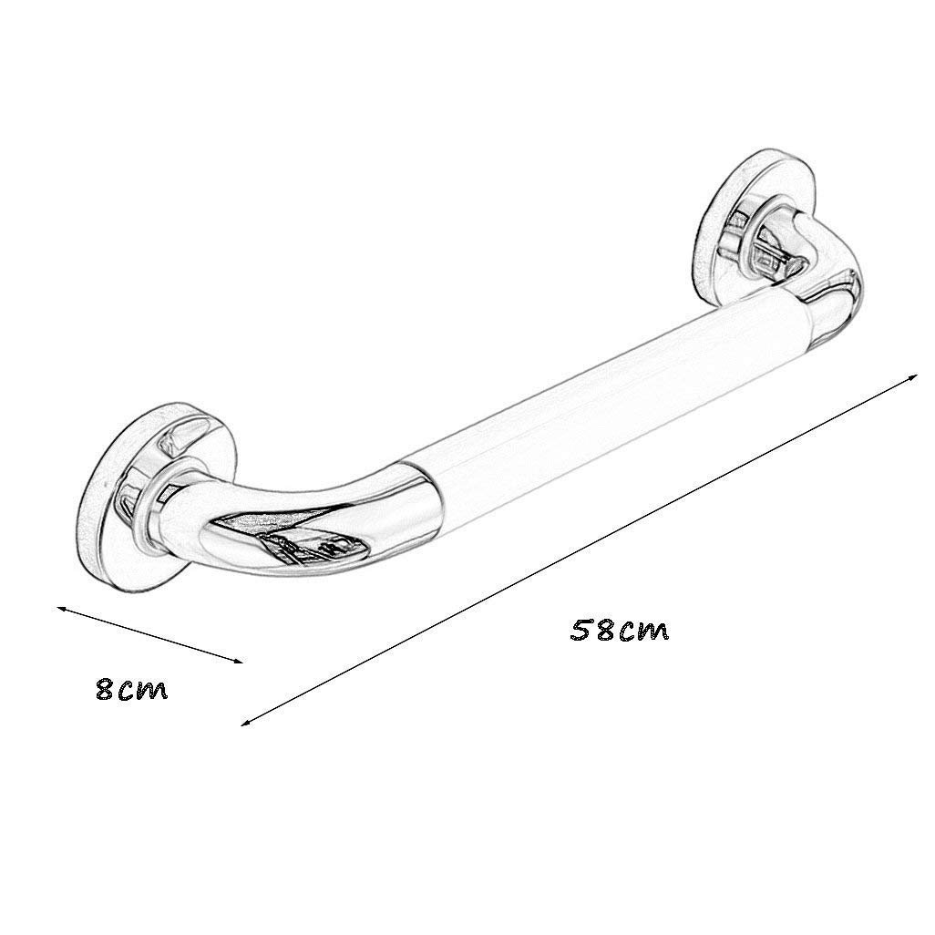 Barra de Apoyo Barra de Apoyo Barra de Apoyo de Acero Inoxidable Sus 304 Pasamanos de Apoyo de Seguridad de Cromo Pulido Pasamanos para Personas Mayores/discapa,58cm