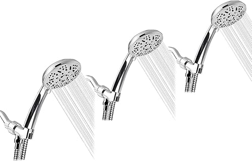 Juego de cabezal de ducha de mano de alta presión, cabezal de ducha desmontable de lluvia de alto flujo, ducha de mano multifunción, 9 modos de