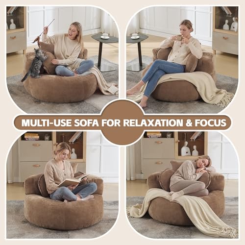 Sillón Peluche Marrón miniatura 5