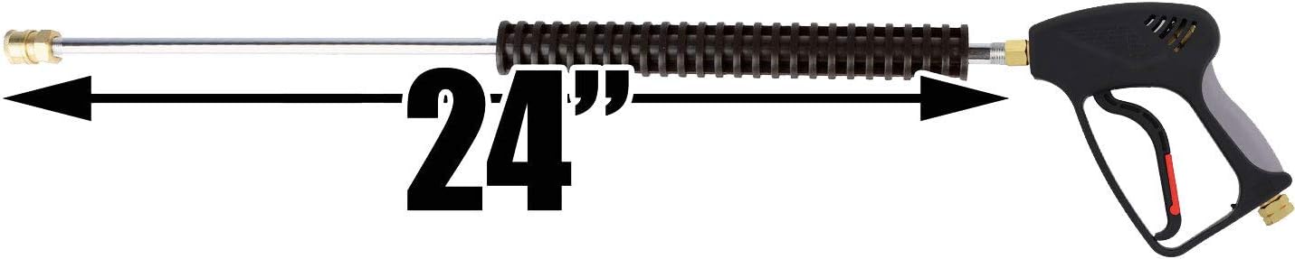 Deluxe 5000 PSI 10 GPM Pressure Washer Gun and 24in. Wand and Couplers