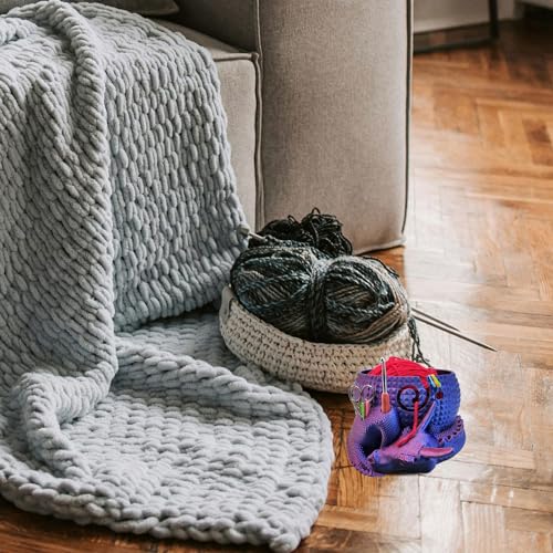Image of TTPZNIGF Fantasy Dragon and Egg Yarn Bowl Or Crochet Bowl，Yarn Storage Organizer Crochet Bowl,Dragon Yarn Bowls for Crocheting, Knitting Accessories Organizer Gifts., Purple