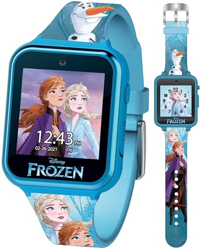 Accutime Kids Disney Frozen Smart Watch with Camera for Kids and Toddlers - Interactive Smartwatch for Boys & Girls with Games, Voice Recorder, Calculator, Pedometer, Alarm, Stopwatch