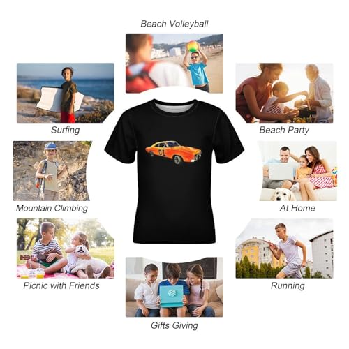 Teen Crewneck T-Shirt,Casual Short Sleeve Tshirts for Hazzard Dukes Tops3