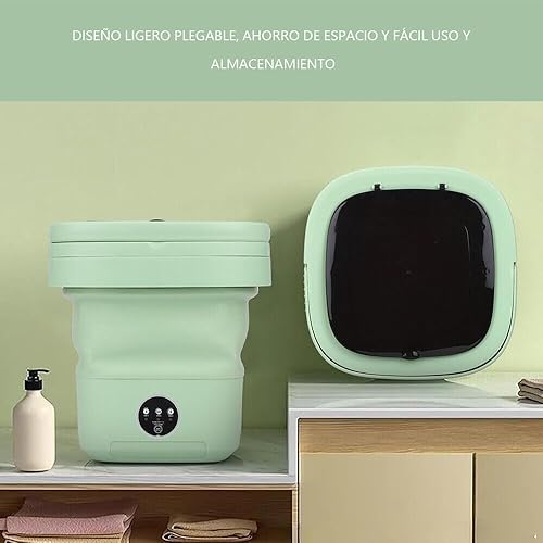 Miniatura 3 de Mini lavadora plegable portátil de 11 litros, lavadora plegable de gran capacidad, mini lavadora con cesta de drenaje, limpieza profunda de ropa