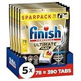 Finish Ultimate Plus Citrus Spülmaschinentabs - Geschirrspültabs für intenive Reinigung, Fettlösekraft und Glanz - Sparpack mit 390 Tabs (5 x 78 Tabs)