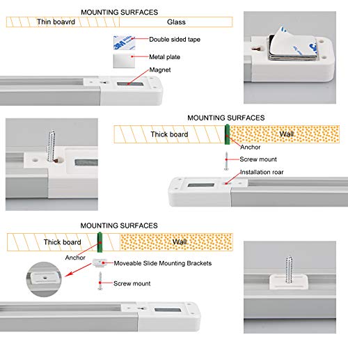 LUXSWAY Plug in Color Changing Led Bar Light,Led RGB Strip Light with Remote,Super Bright Under Cabinet Lighting,Multicolor Stick On Light for Under Counter, Desk,Cupboard, Room (18 Inch) - Image 6