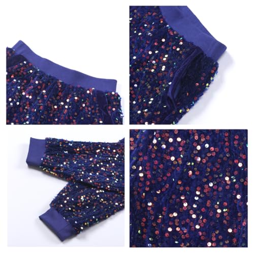 Image of WELAKEN Sequin Casual Pants for Girls with Lining Kids & Little Girl's Sparkling Trousers