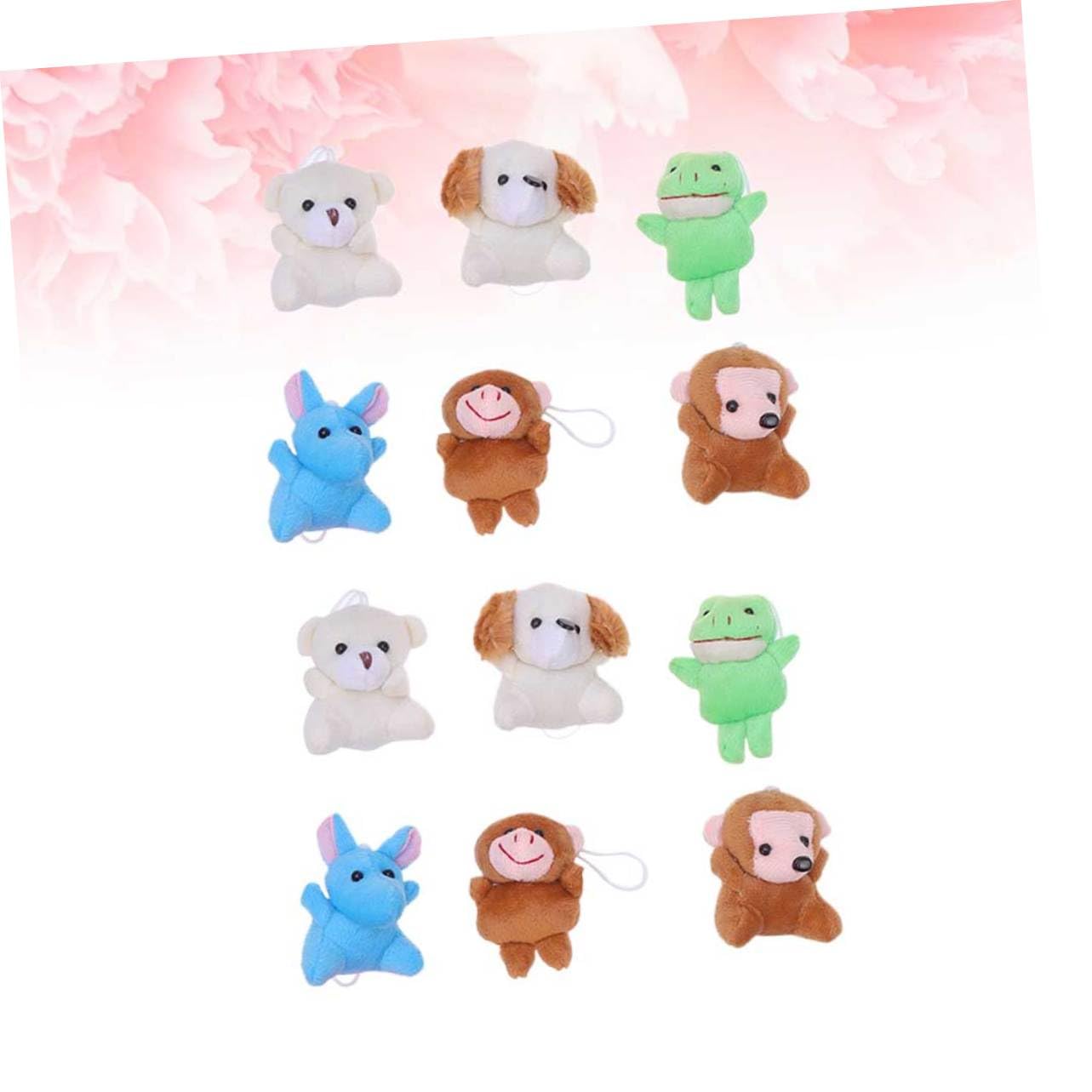 ibasenice 36piezas Mini Juguetes De Peluche Colgantes Forma De Animales De Adorables Pendientes para Decoración y