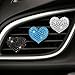 Lagnlnaoy Crystal Heart Car Vent Clips, Decorative Air Freshener Holders,Car Interior Accessories