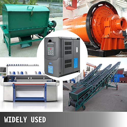 VEVOR Control CNC VFD 220V 7.5 KW 10HP Variable Frequency Drive 50A CNC Motor Drive Controller Inverter Converter 400 Hz 1 or 3 Phase Input 3 Phase Output for Spindle Motor Speed Control