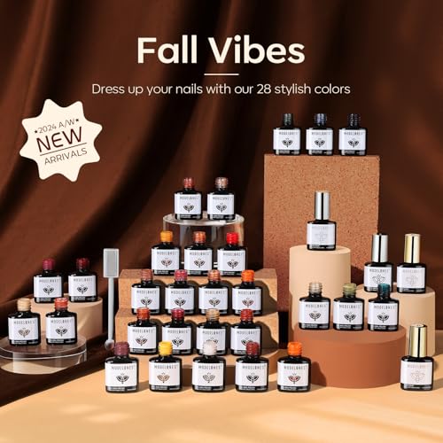 Image of modelones Cat Eye Gel Nail Polish Set Changing 28Colors Primer & 3pcs Top Base Coat