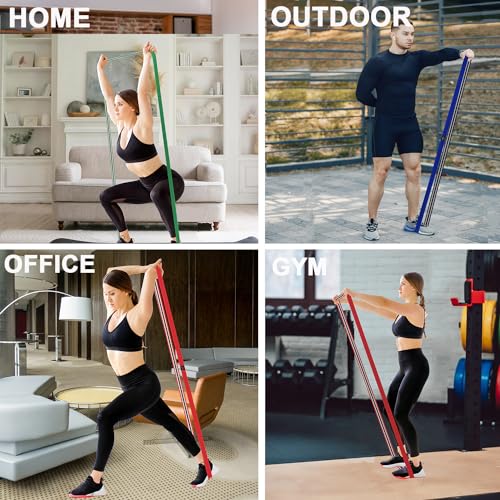 Image of STANDROCK Fabric Resistance Bands for Working Out, 3 and 4 Levels Booty Bands Long Resistance Bands for Women and Men | Elastic Bands for Exercise Bands Resistance Workout Bands Resistance