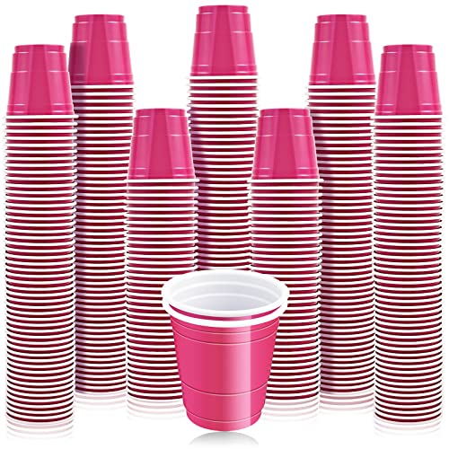 Cynquma 200Pcs 2 oz Shot Cups,Plastic Shot Glasses,Pink Shot Glasses Disposable,Mini Party Cups,Disposable Plastic Shot Cups for Drinking Birthday Party Tasting Serving Samples and Tastings (Pink)