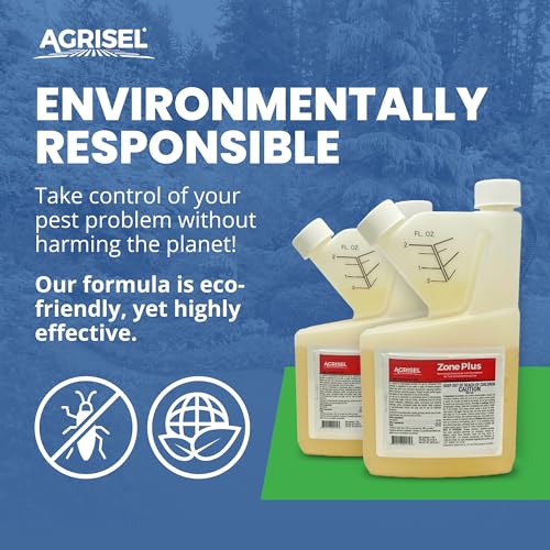 Image of Agrisel Zone Plus Insect & Pest Control, Eco-Friendly, 16 Ounce | Broad Spectrum, for Indoor & Outdoor, Effective Against 100 Pests