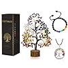 Yatskia chakra tree money tree crystal decor gemstone tree crystal tree of life spiritual decor 7 chakra crystals crystal tree for positive energy meditation gifts gift for women  urban country home decor