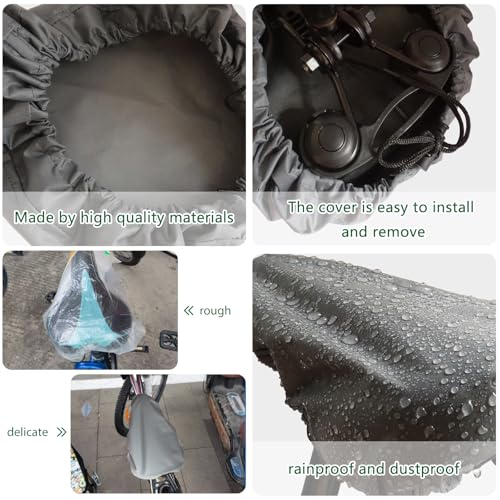 Image of Waterproof Seat Bicycle Covers for Multiple Bicycles and E-Bikes Heavy Duty Rain Cover Durable Outdoor Protection Unisex Bicycle Seat Cushion Protectors